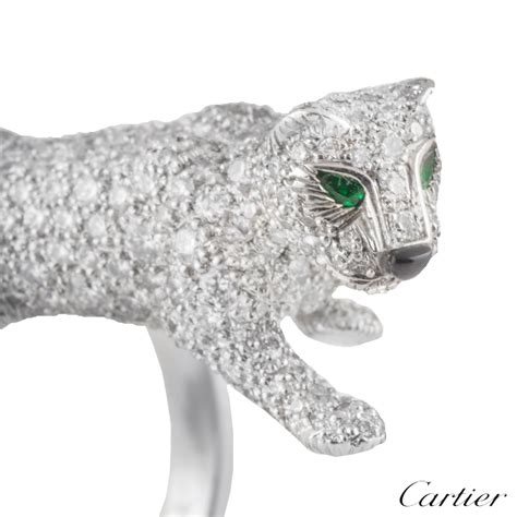 cattier ring|cartier panthere ring white gold.